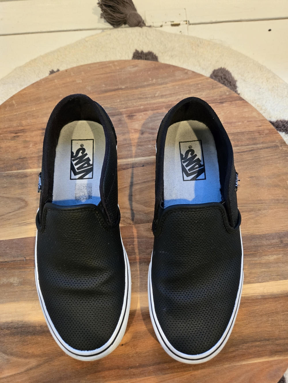 Women's Black Asher Slip-On Perforated Sneakers By Vans - Picture 6 of 6